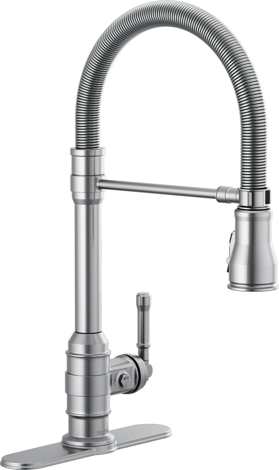 Single Handle Pull-Down Kitchen Faucet With Spring Spout