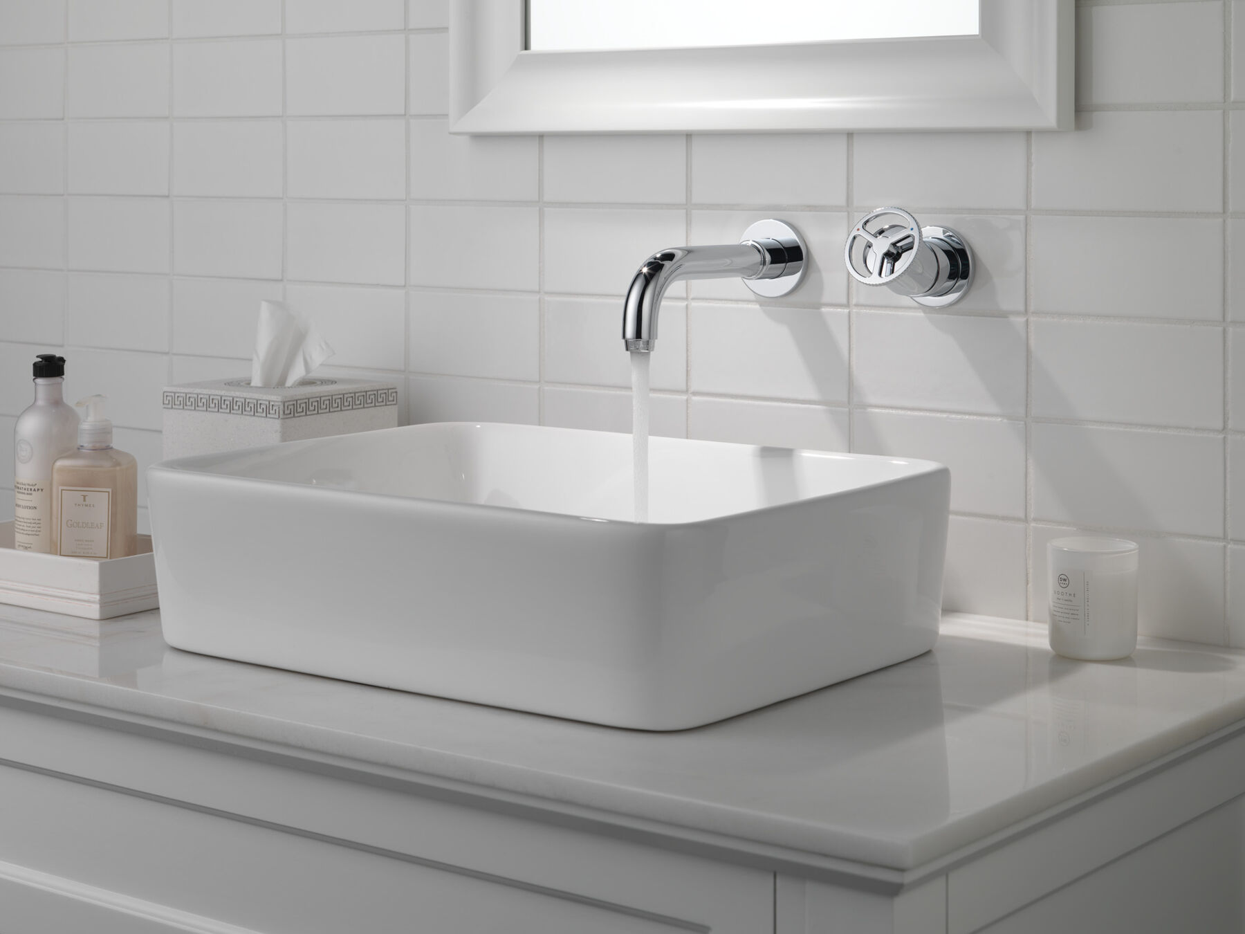 Two Handle Wall Mount Bathroom Faucet Trim