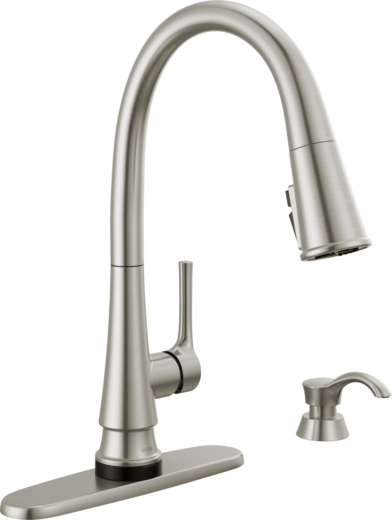 Single Handle Pull-Down Touch<sub>2</sub>O&reg; Technology Kitchen Faucet with Touchless Technology and Soap Dispenser