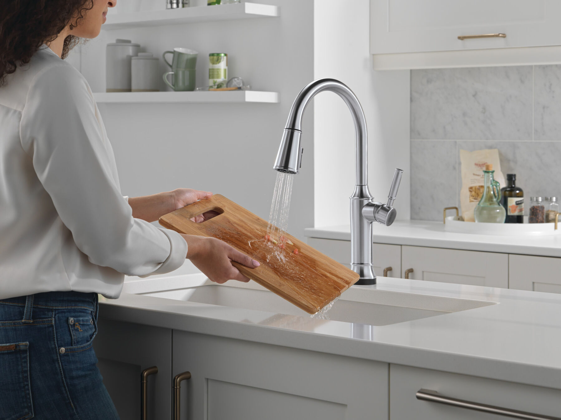 Pull-Down Kitchen Single Handle with Soap Dispenser Bundle