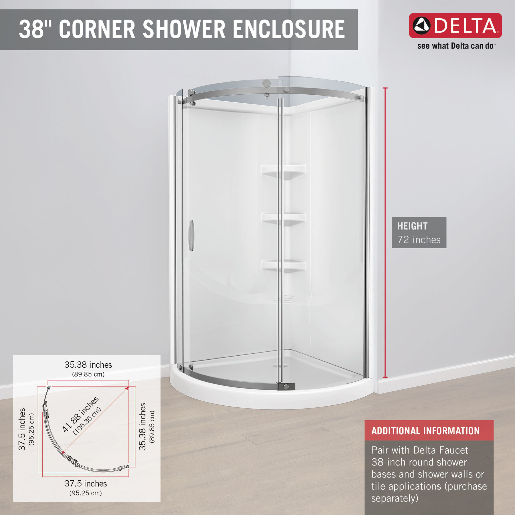 Round Corner Shower Enclosure
