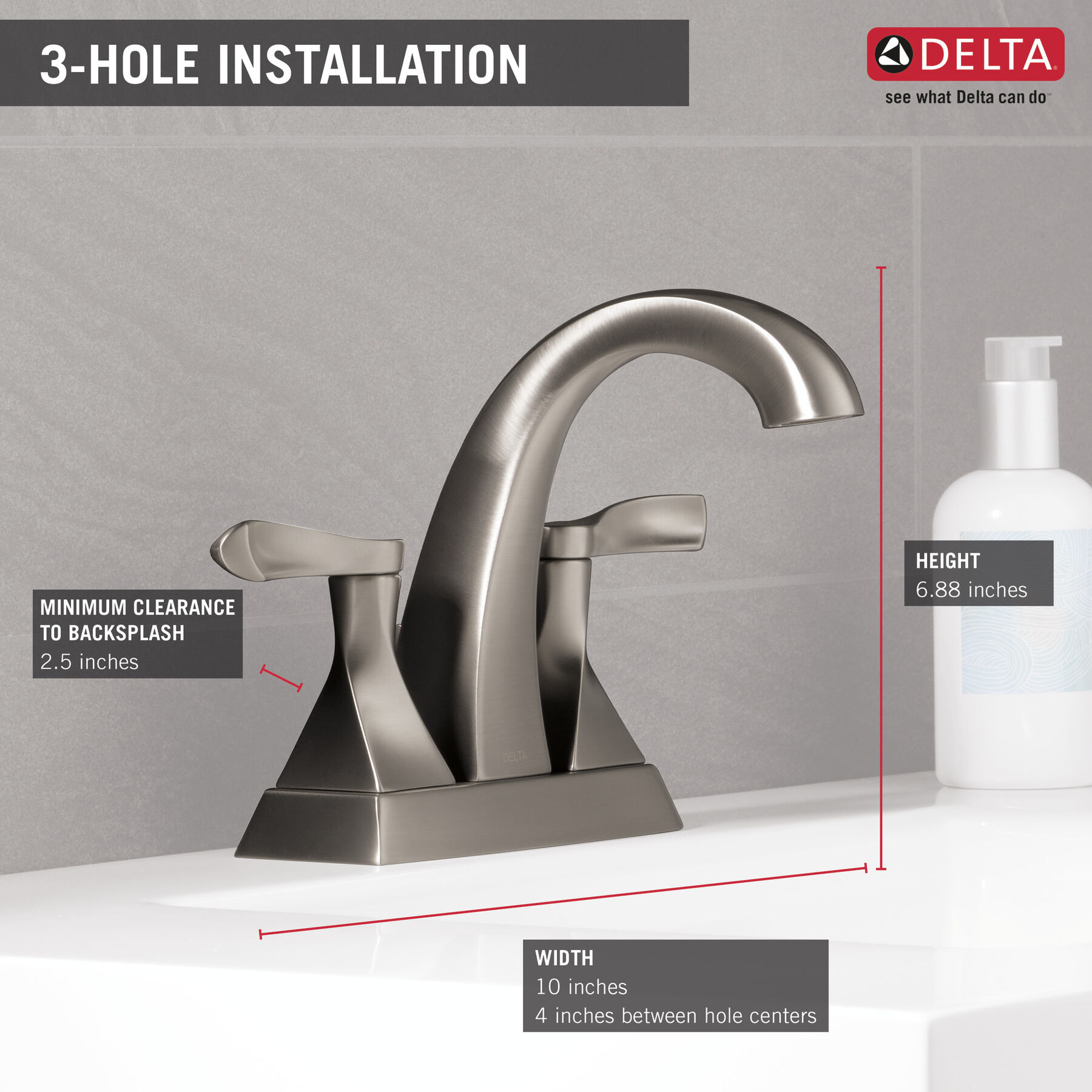 Two Handle Centerset Bathroom Faucet