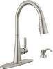 Single Handle Pull-Down Kitchen Faucet with Soap Dispenser and ShieldSpray&reg; Technology