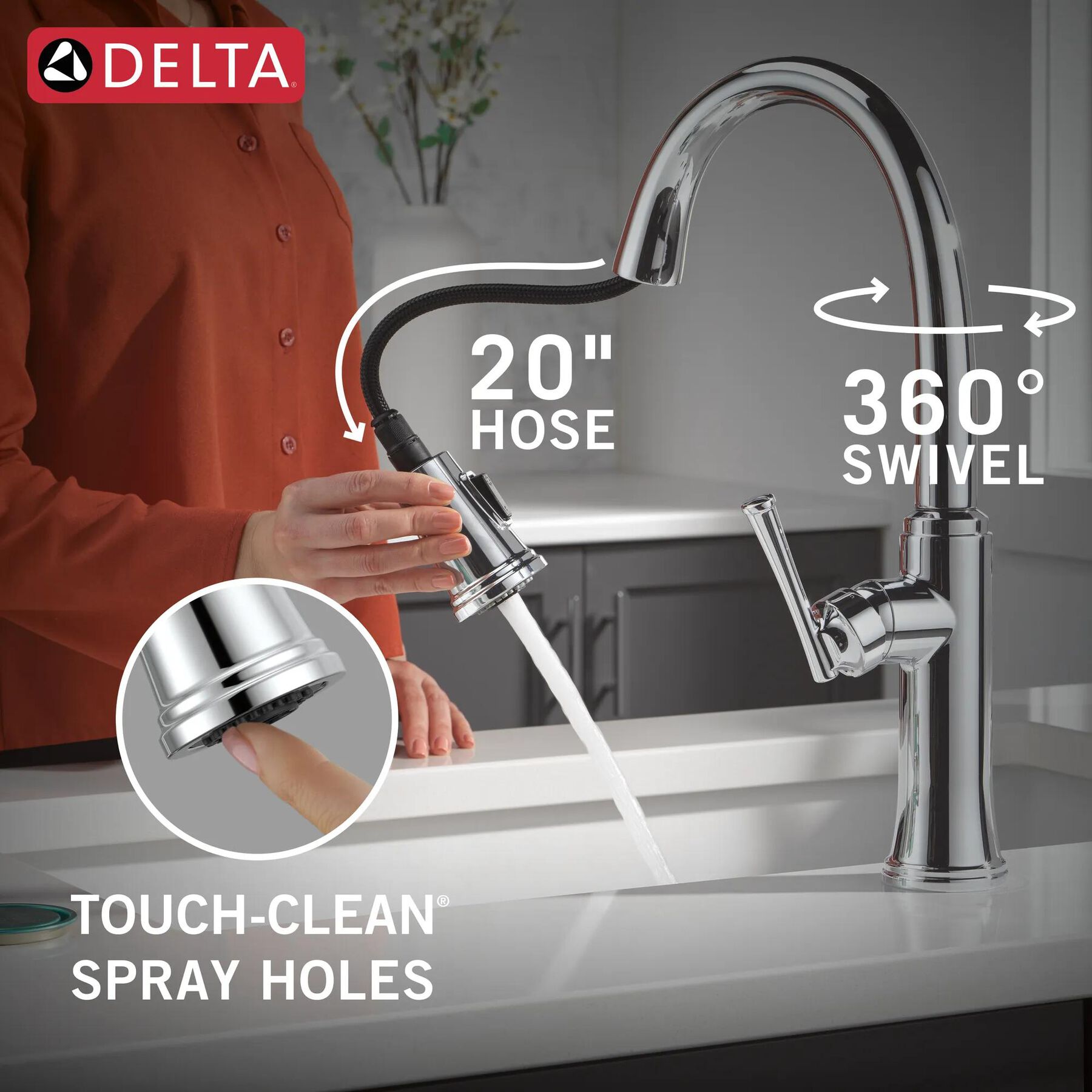 Single Handle Pull-Down Kitchen Faucet