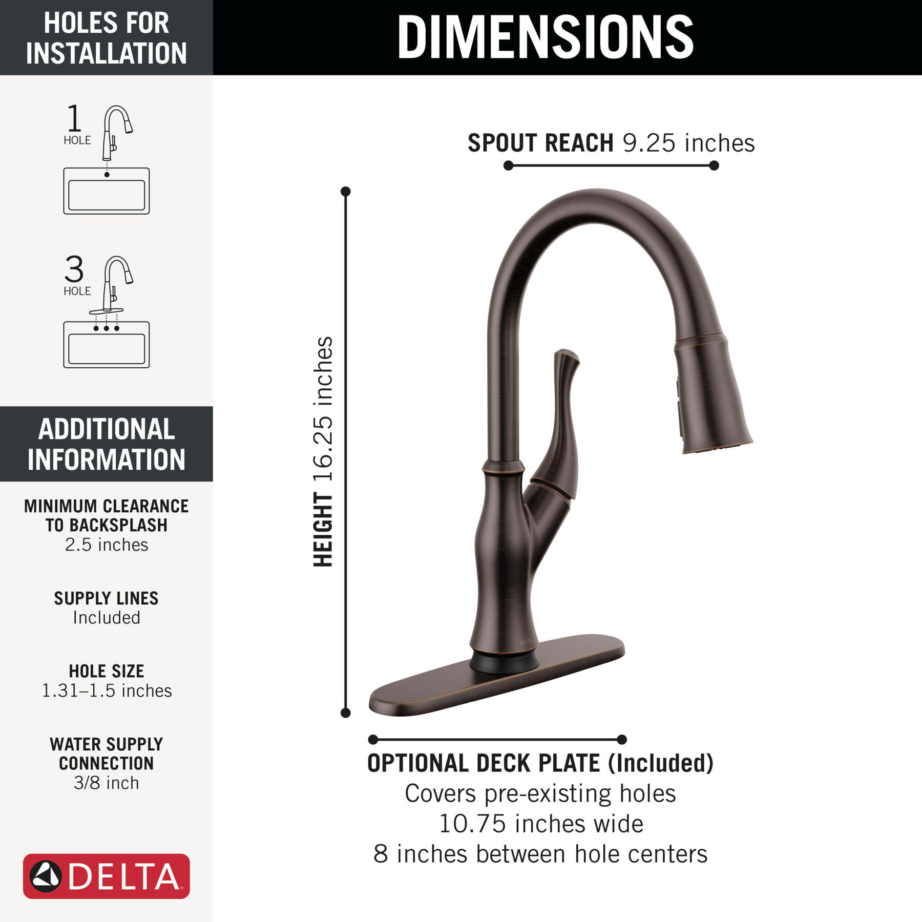 Touch<sub>2</sub>O&reg; Technology Kitchen Faucet with Touchless Technology
