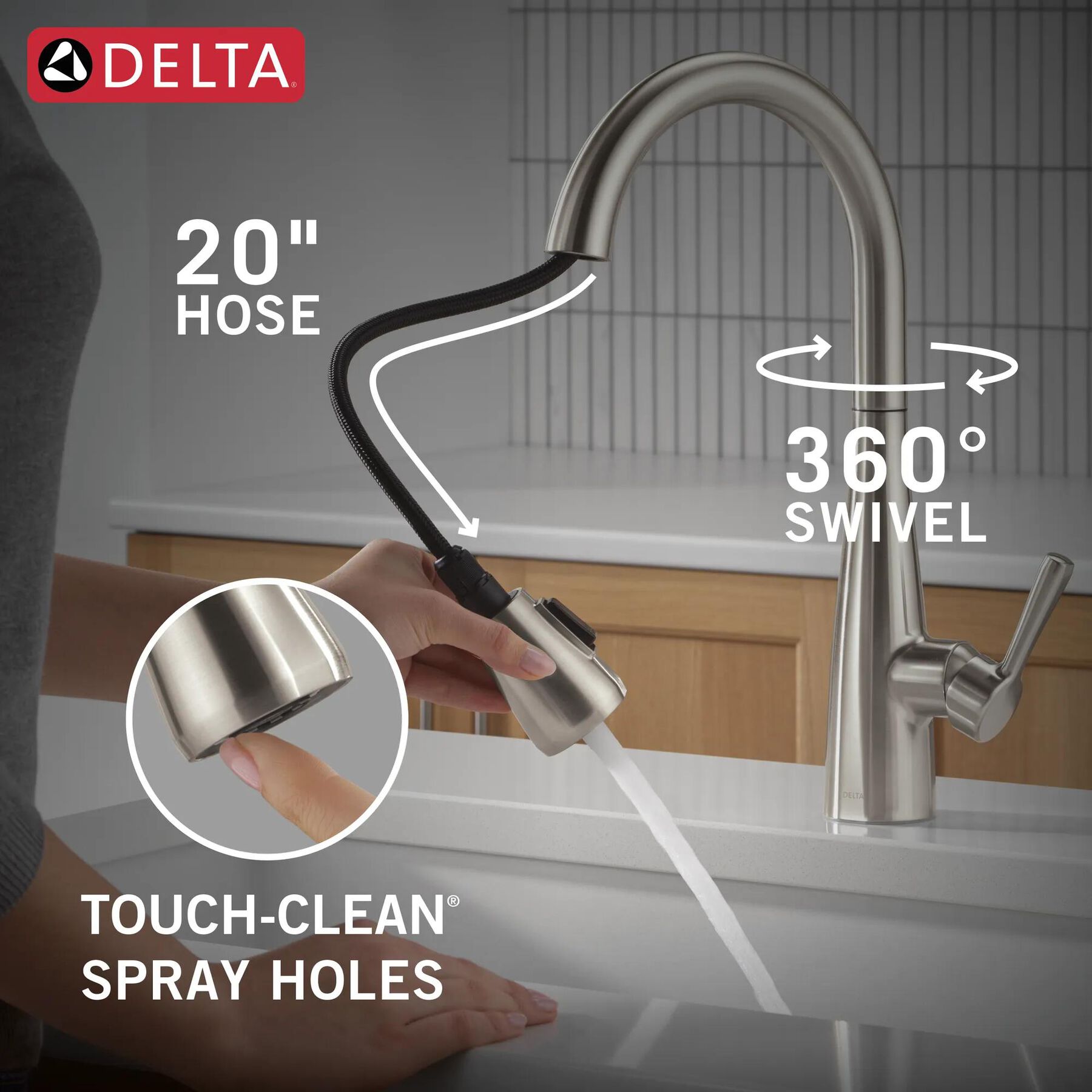 Single Handle Pull-Down Kitchen Faucet