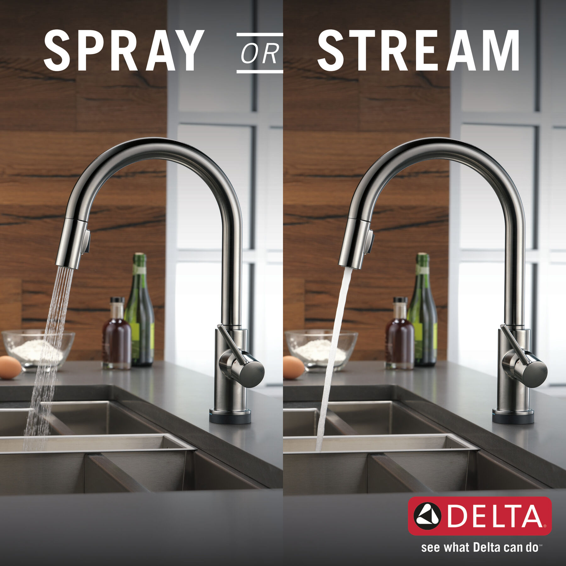 VoiceIQ&reg; Single-Handle Pull-Down Kitchen Faucet with Touch<sub>2</sub>O&reg; Technology Technology
