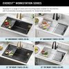 32&rdquo; Granite Composite Workstation Kitchen Sink Undermount Single Bowl with WorkFlow&trade; Ledge and Accessories