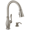 Single Handle Pull-Down Kitchen Faucet with Soap Dispenser and ShieldSpray