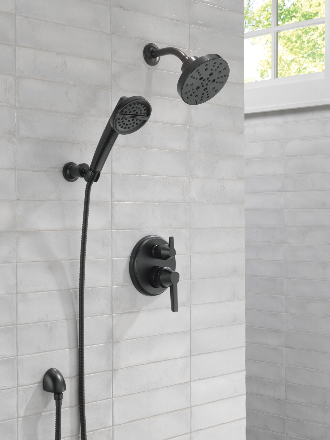 H2Okinetic&reg; 5-Setting Contemporary Raincan Shower Head