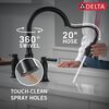 Two Handle Pull-Down Bridge Kitchen Faucet