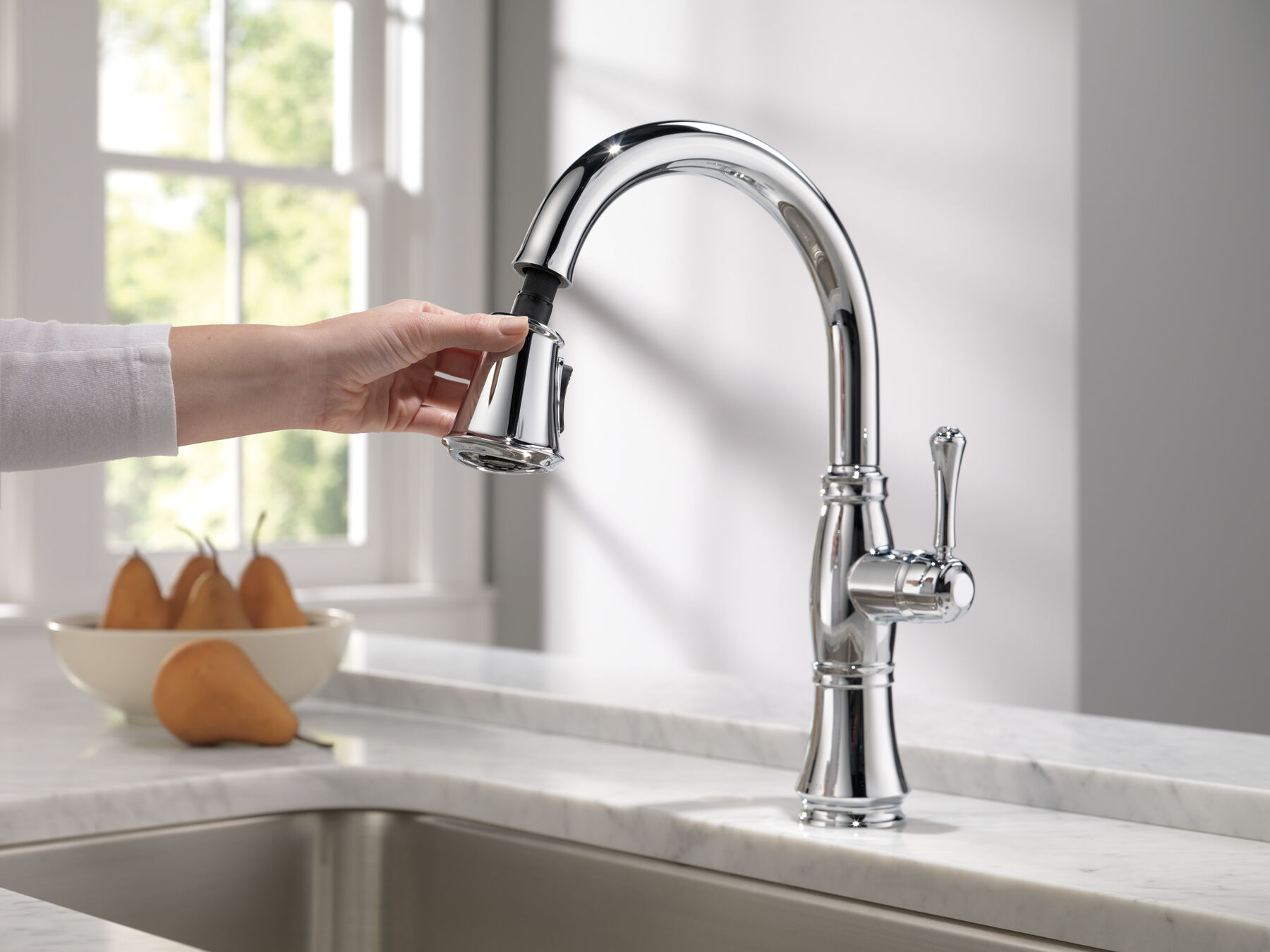 Single Handle Pull-Down Kitchen Faucet with ShieldSpray&reg; Technology