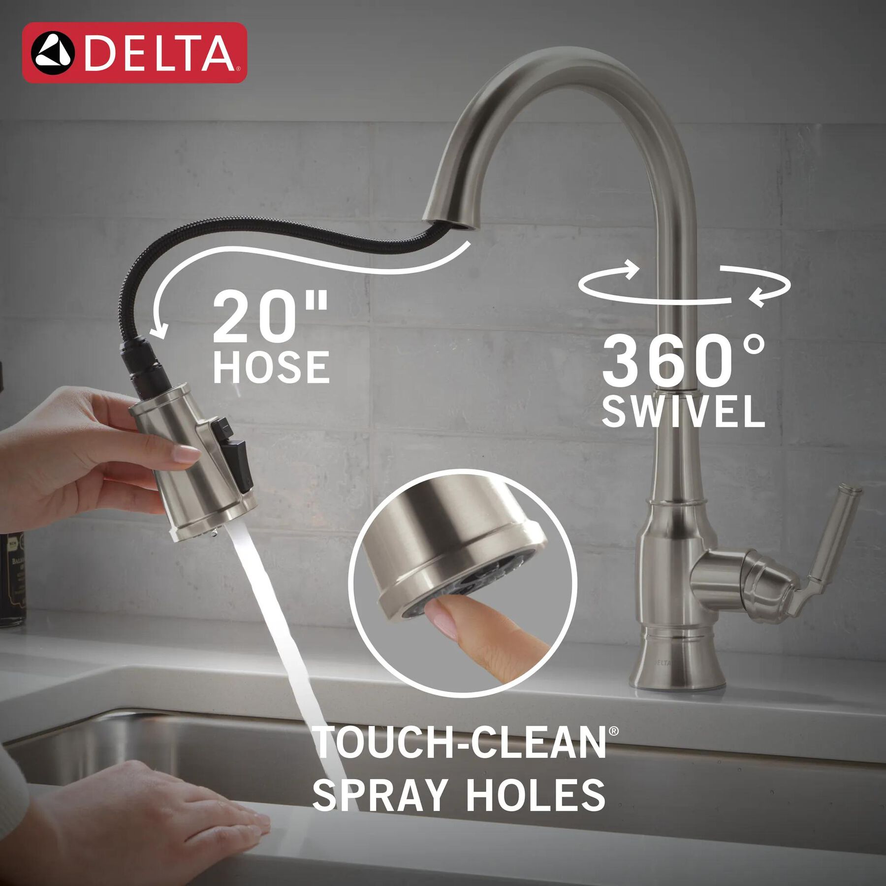 Single Handle Pull-Down Kitchen Faucet