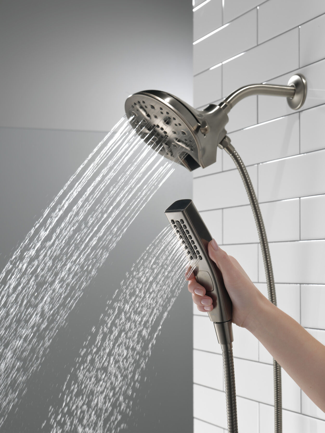 In2ition&reg; H<sub>2</sub>Okinetic&reg; 5-Setting Two-in-One Shower
