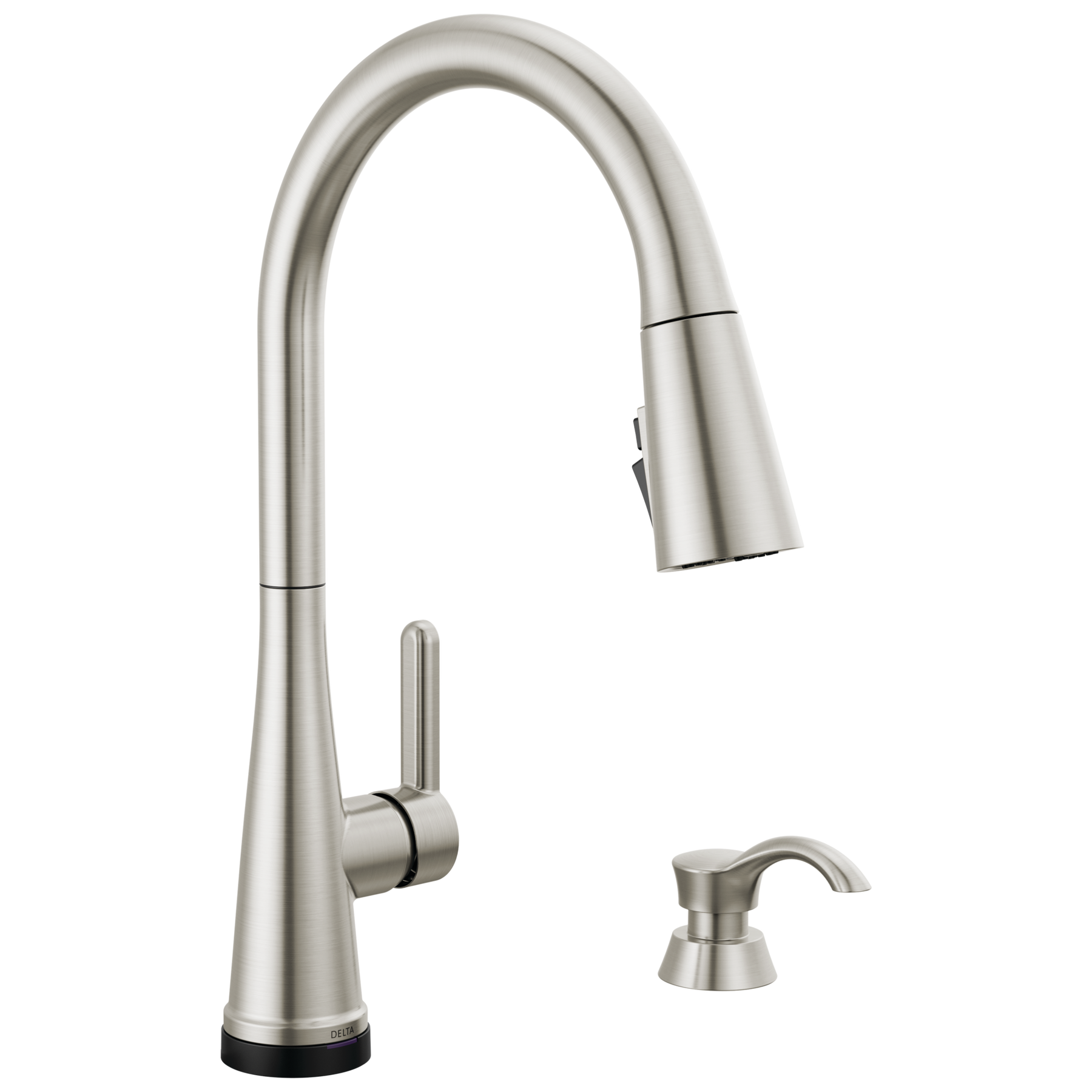 Single Handle Pull-Down Touch<sub>2</sub>O&reg; Technology Kitchen Faucet with Touchless Technology and Soap Dispenser
