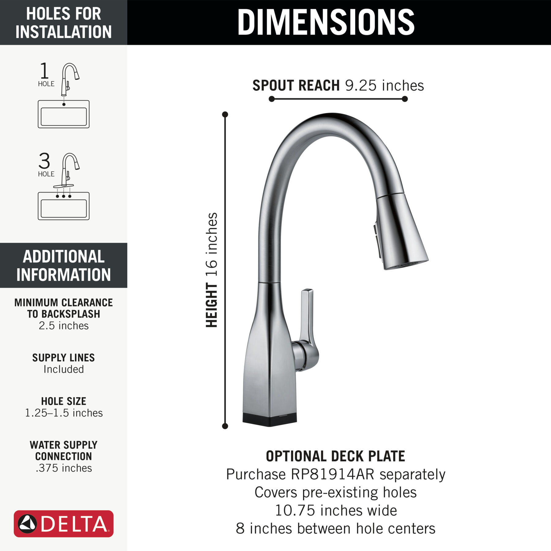 Touch<sub>2</sub>O&reg;  Pull-Down Kitchen Faucet 1L (Recertified)