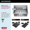 24&rdquo; Workstation Undermount Single Bowl 16 Gauge Stainless Steel Laundry Utility Kitchen Sink with WorkFlow&trade; Ledge and Accessories