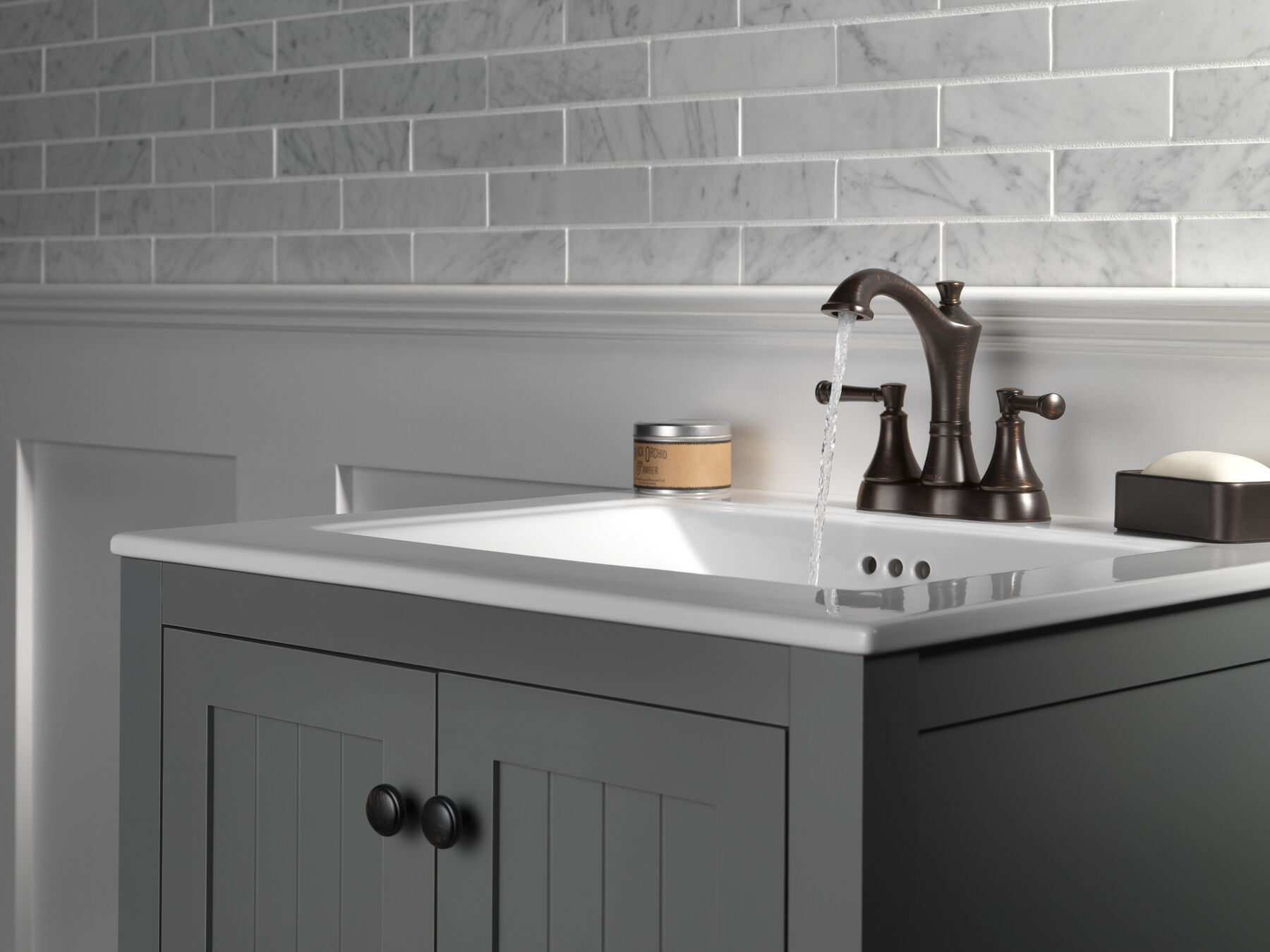 Two Handle Centerset Bathroom Faucet