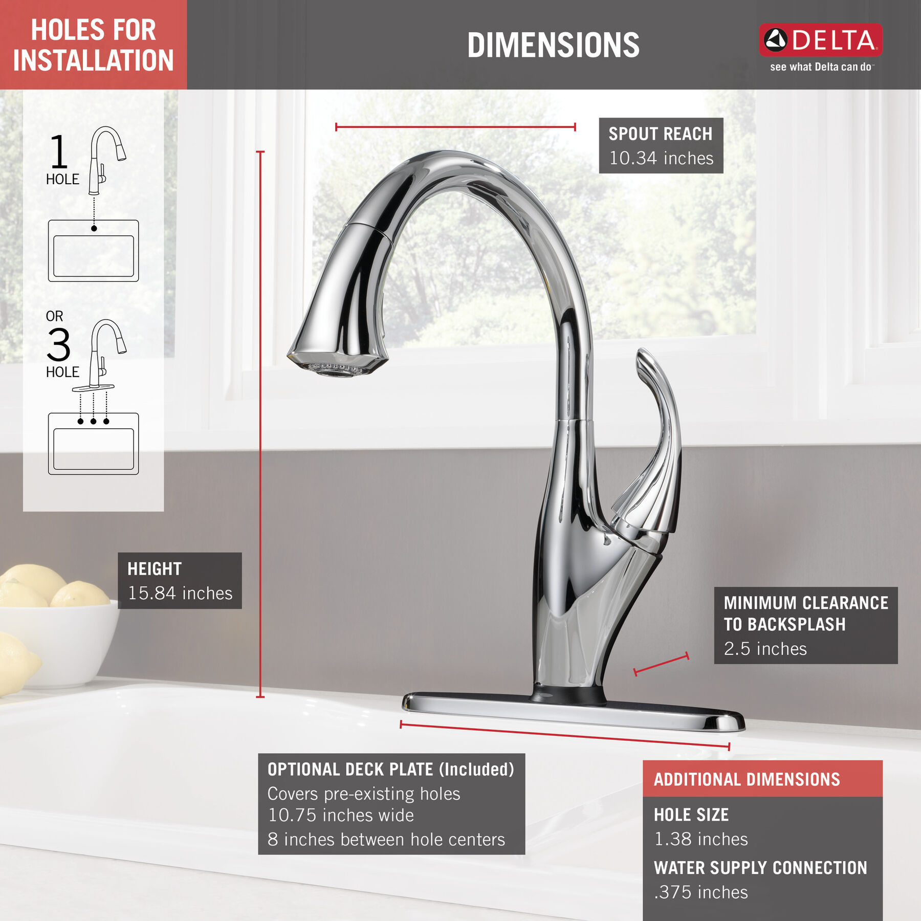 Single Handle Pull-Down Kitchen Faucet with Touch2O&reg; and ShieldSpray&reg; Technologies