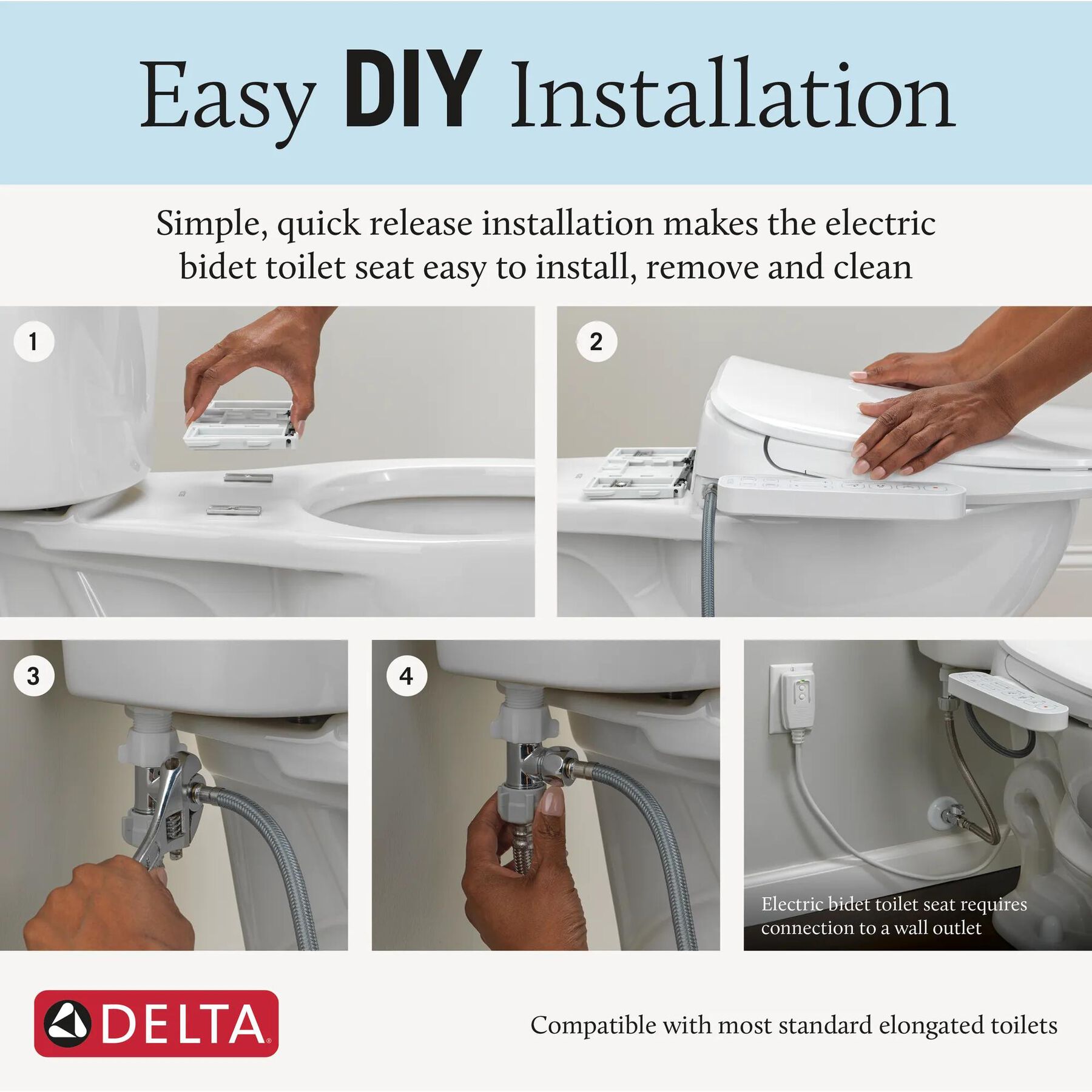Standard Electronic Bidet Toilet Seat
