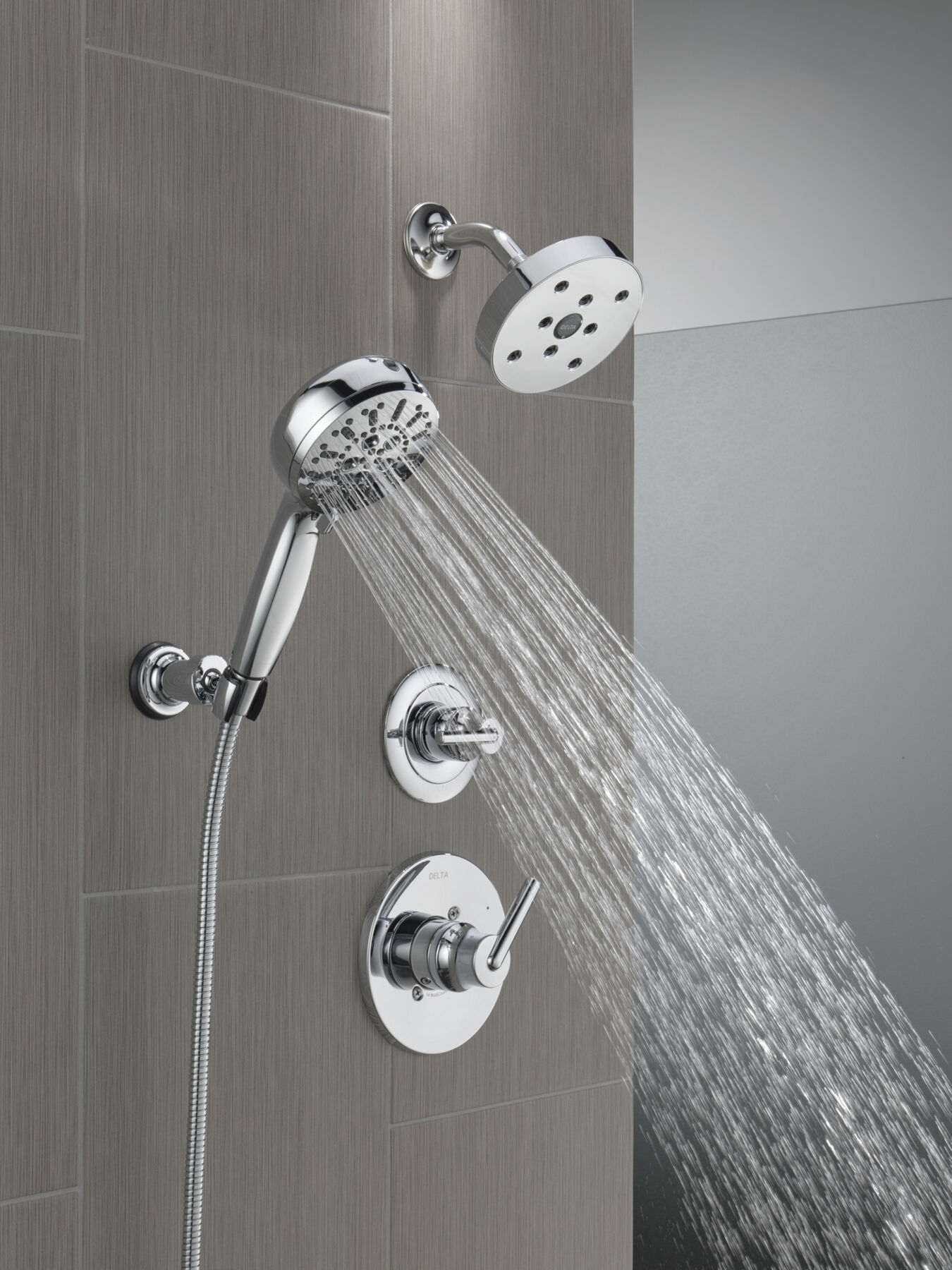 7-Setting Wall Mount Hand Shower with Cleaning Spray
