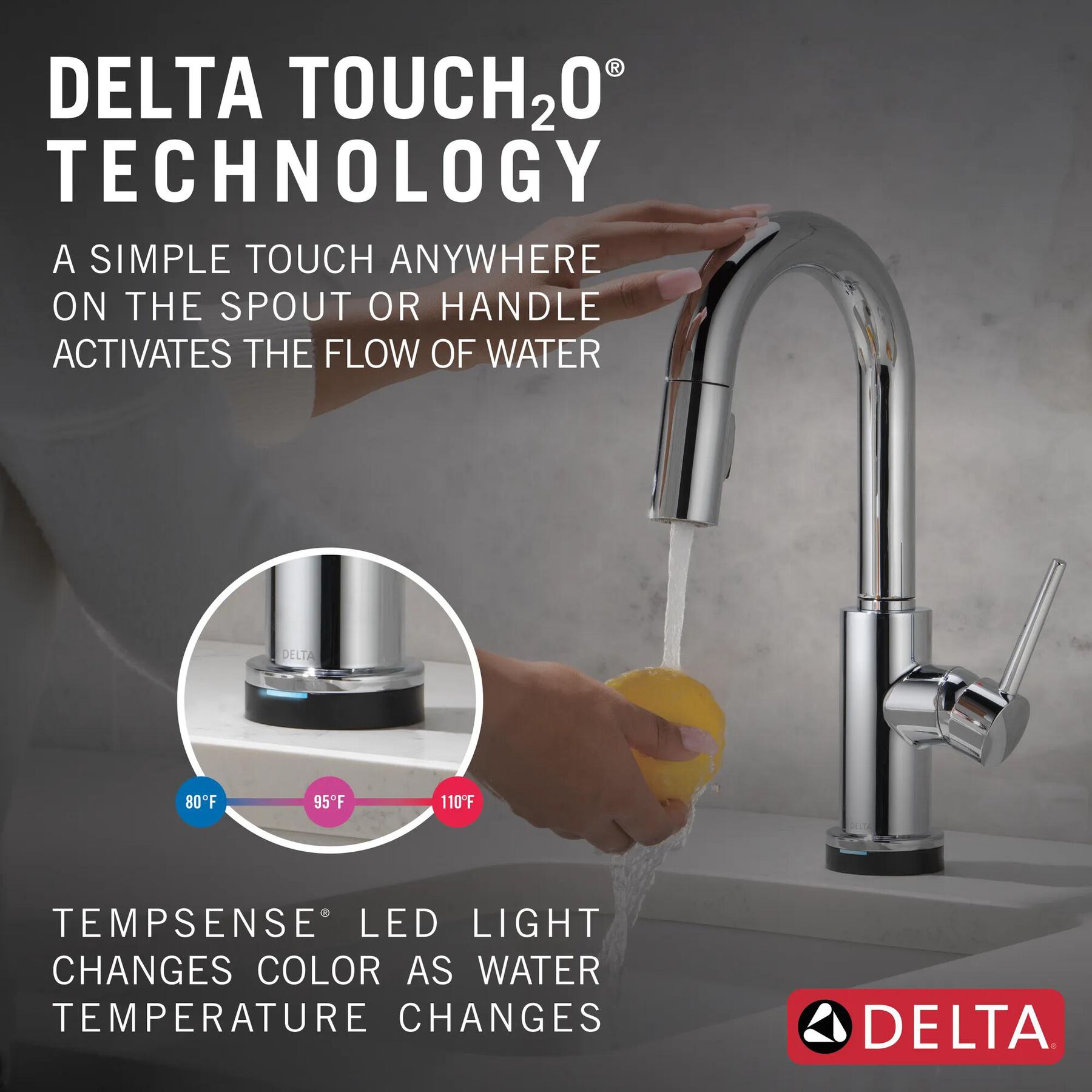 Single Handle Pull-Down Bar / Prep Faucet with Touch2O&reg; Technology