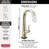 Single Handle Pull Down Bar/Prep Faucet With Touch2O Technology
