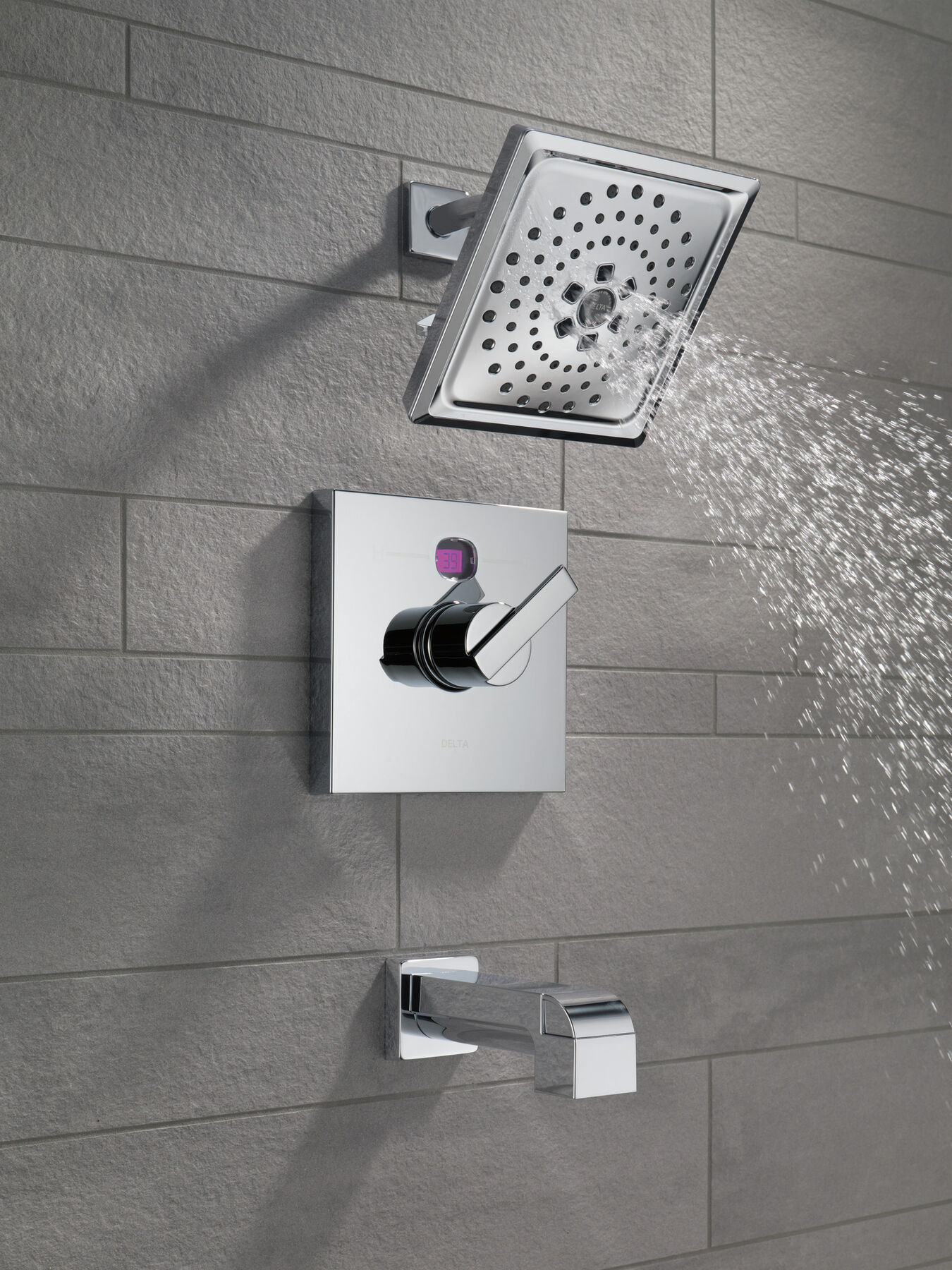 Angular Modern Temp2O&reg; 14 Series Tub & Shower Trim