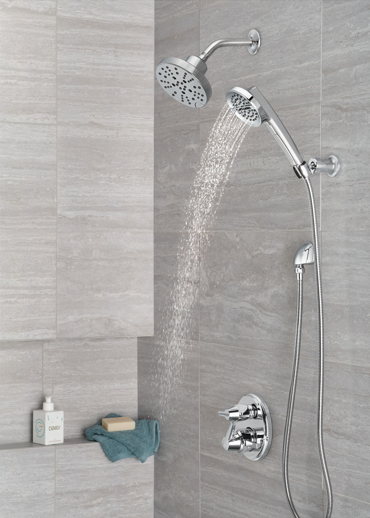 H<sub>2</sub>Okinetic&reg; 5-Setting Contemporary Raincan Shower Head