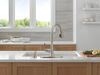 Single Handle Pull-Down Kitchen Faucet with Soap Dispenser and ShieldSpray Technology