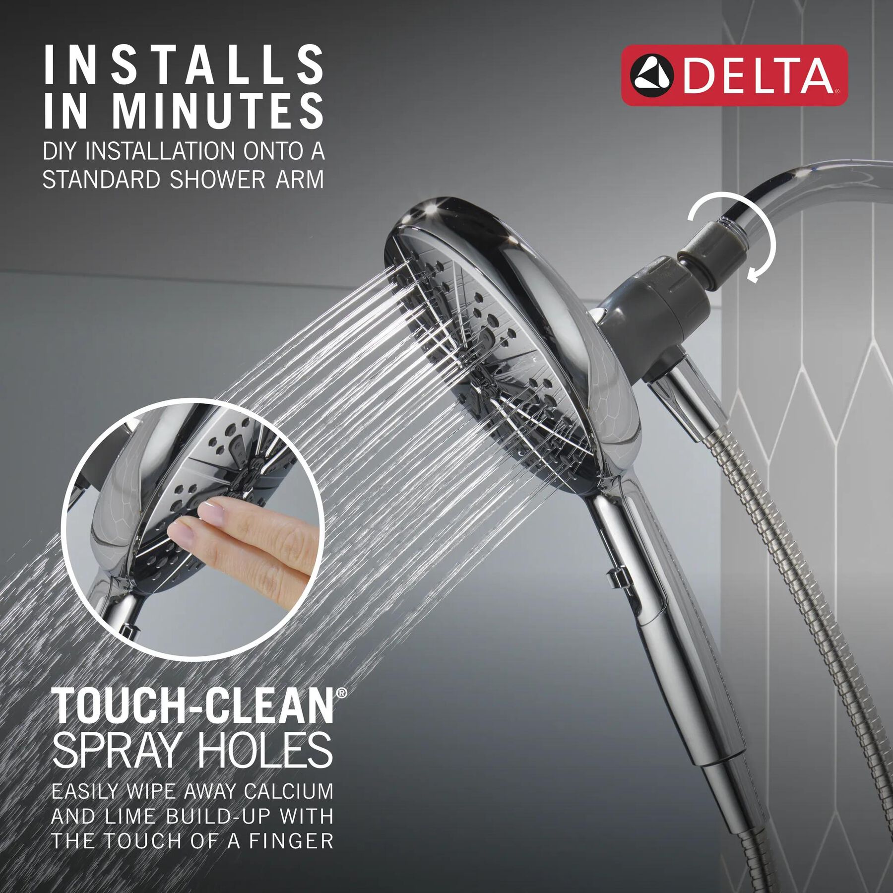 6-Setting SureDock&reg; Magnetic Hand Shower