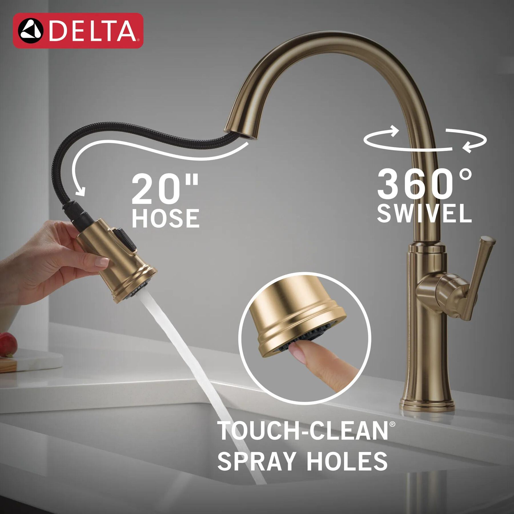 Single Handle Pull-Down Kitchen Faucet
