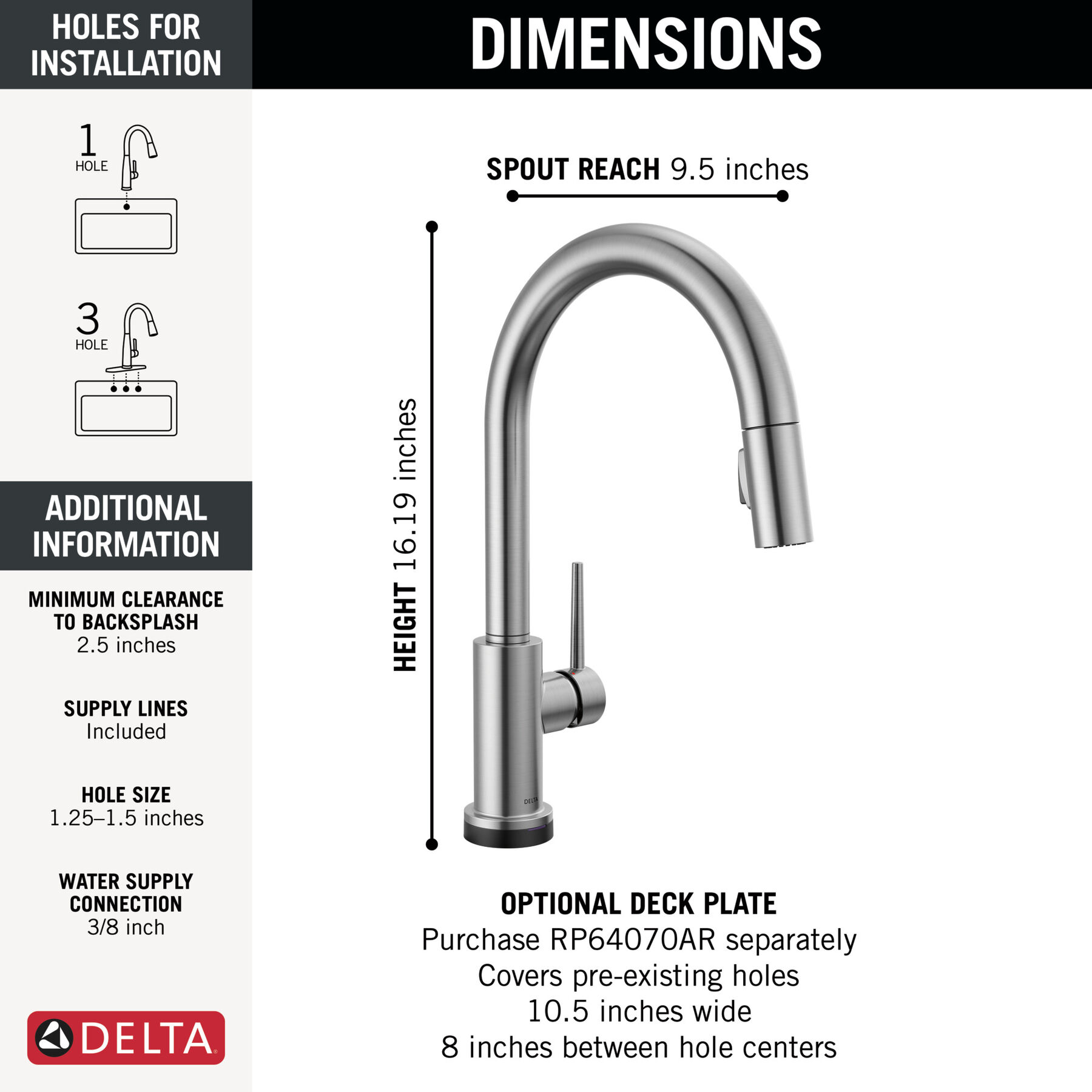 VoiceIQ&reg; Kitchen Faucet with Touch<sub>2</sub>O&reg; Technology with Touchless Technology