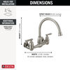 Two Handle Wall Mounted Kitchen Faucet
