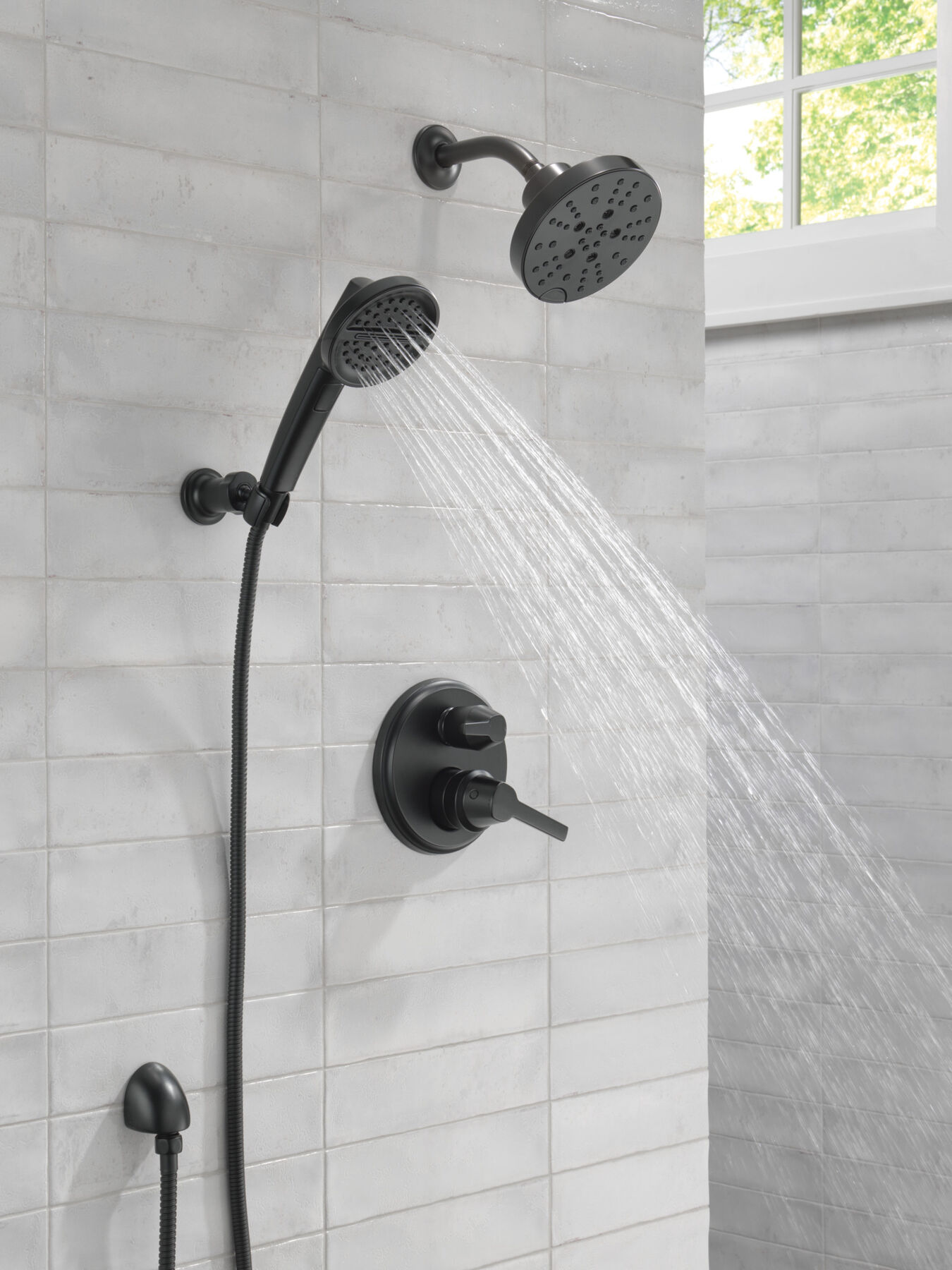 H2Okinetic&reg; 5-Setting Contemporary Raincan Shower Head