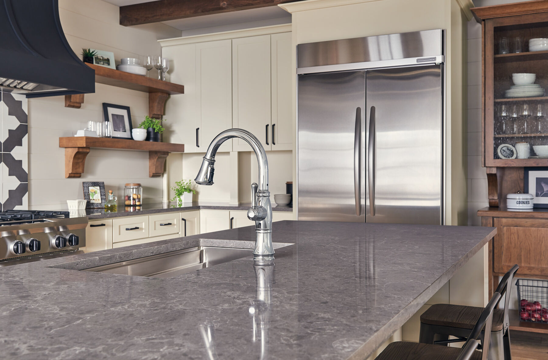 Single Handle Pull-Down Kitchen Faucet with ShieldSpray&reg; Technology