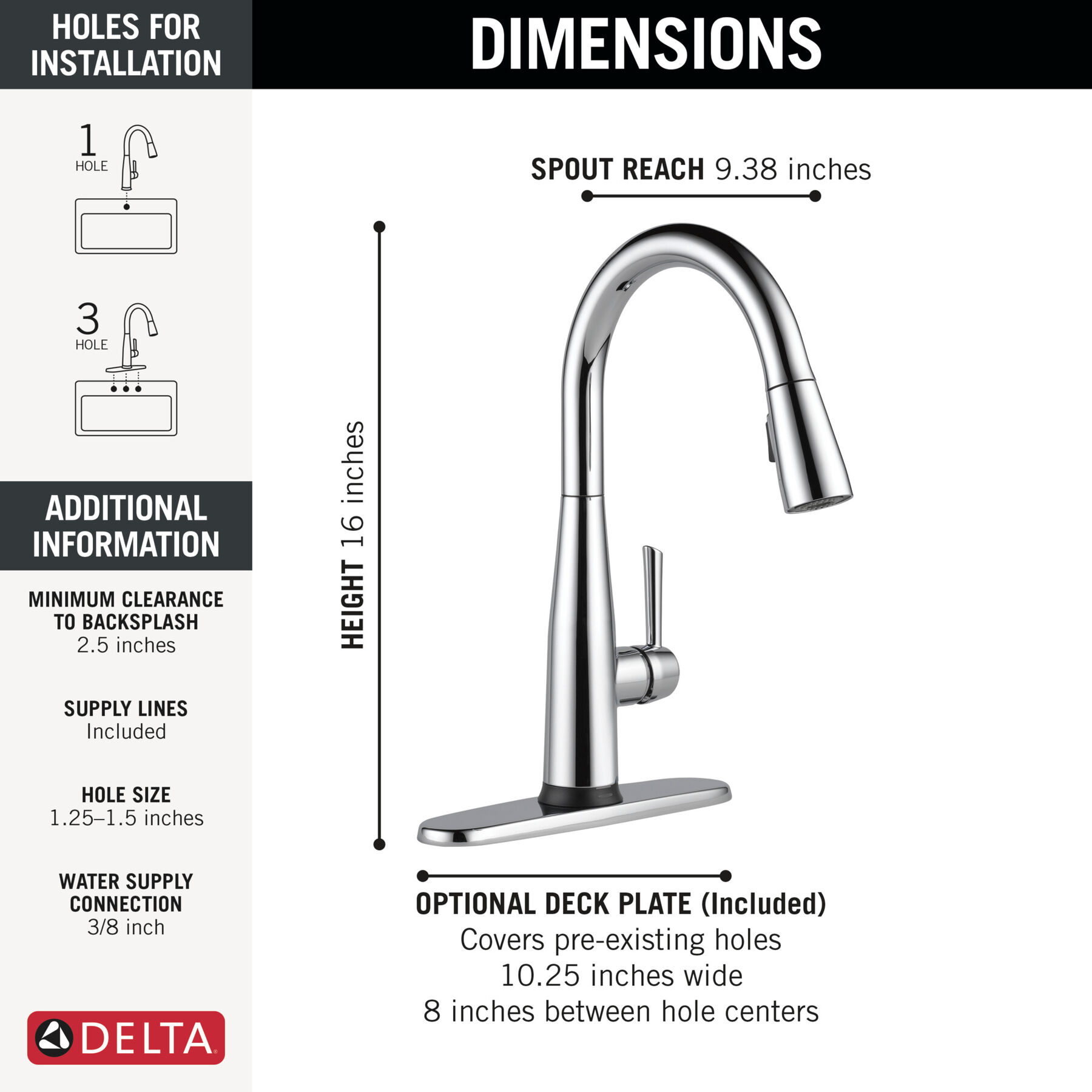 VoiceIQ&reg; Single Handle Pull-Down Faucet with Touch<sub>2</sub>O&reg; Technology