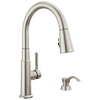 Single Handle Pull-Down Kitchen Faucet with Soap Dispenser and ShieldSpray&reg; Technology