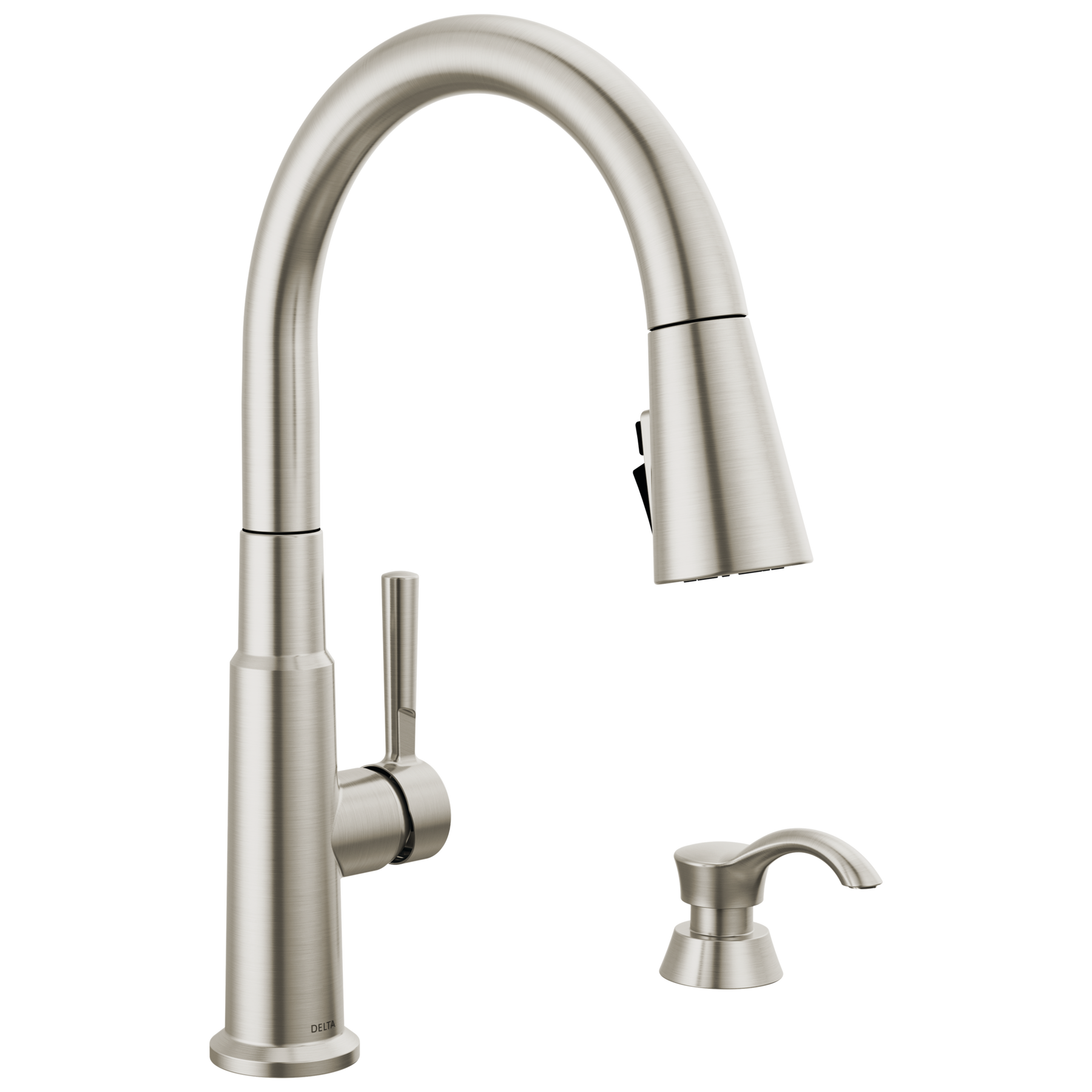 Single Handle Pull-Down Kitchen Faucet with Soap Dispenser and ShieldSpray&reg; Technology