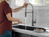 Single Handle Pull-Down Spring Spout Kitchen Faucet with Touch2O&reg; Technology