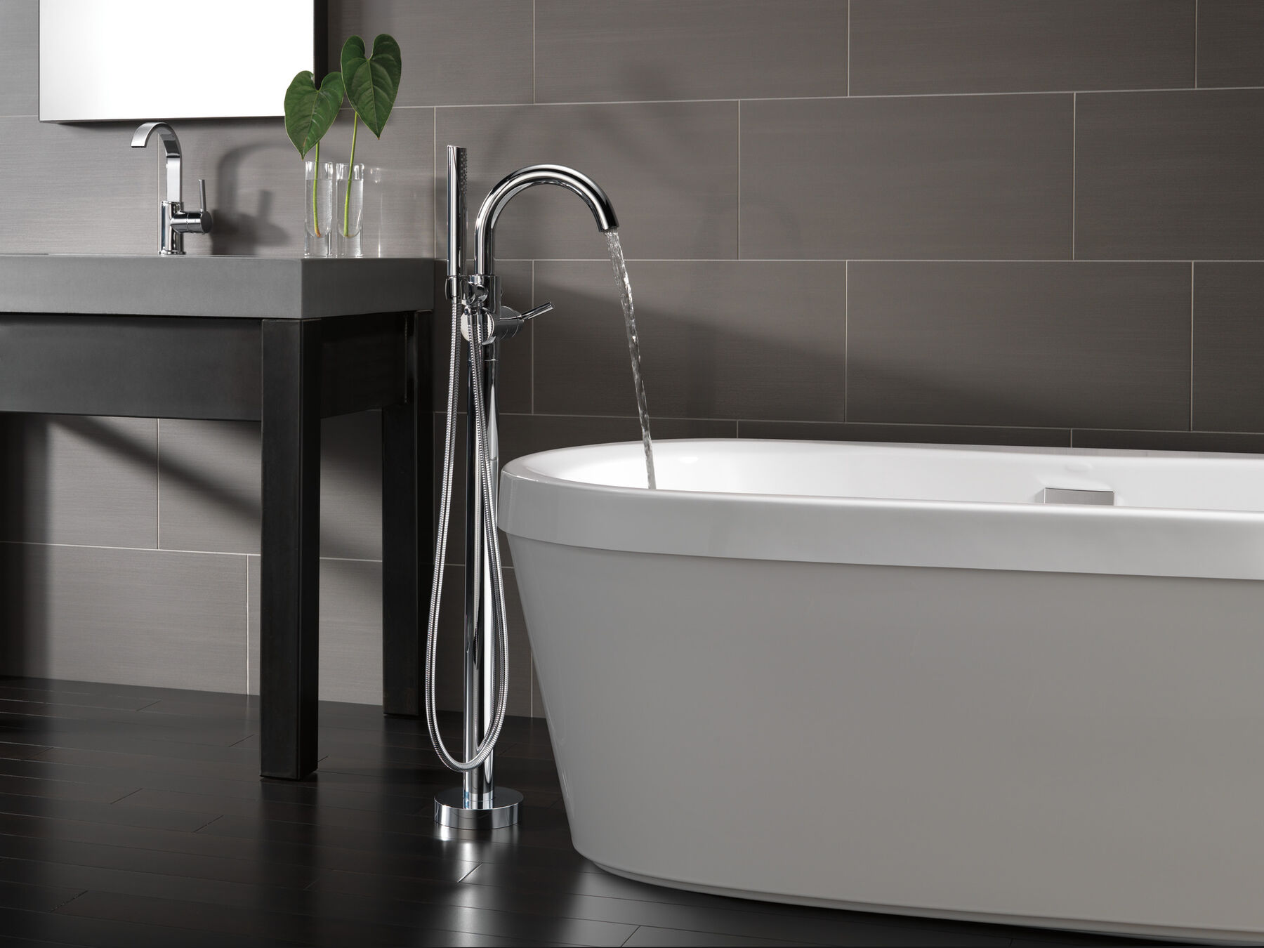 68" x 36" Freestanding Tub with Integrated Waste and  Overflow