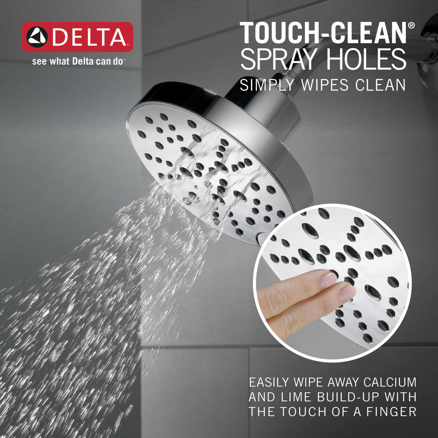 H<sub>2</sub>Okinetic&reg; 5-Setting Contemporary Raincan Shower Head