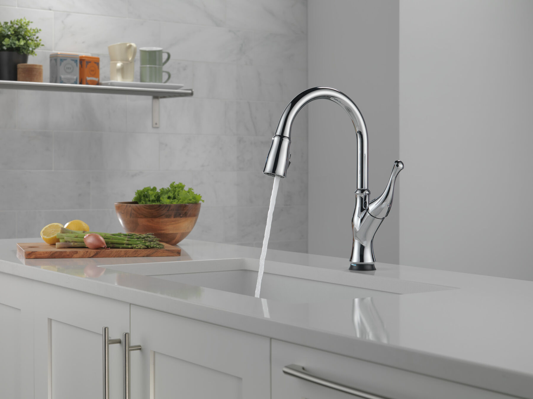 Single-Handle Pull-Down Kitchen Faucet with Touch<sub>2</sub>O&reg; Technology Technology