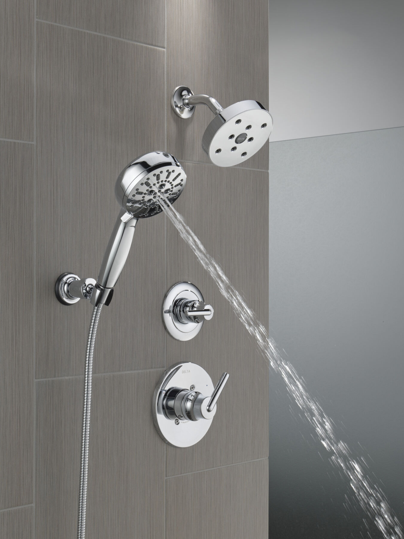 7-Setting Wall Mount Hand Shower with Cleaning Spray