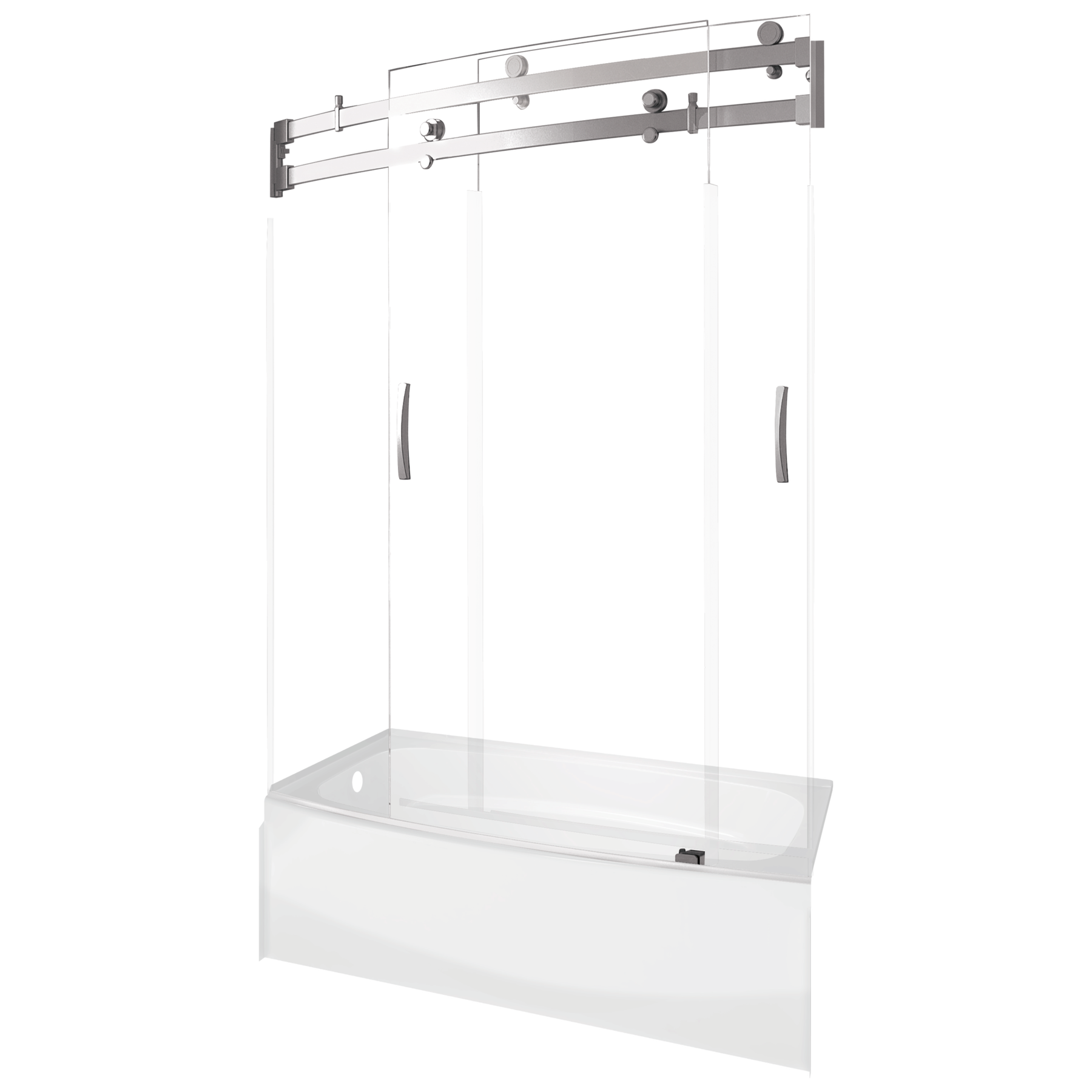 60" x 30" Curved Bathtub Shower Door