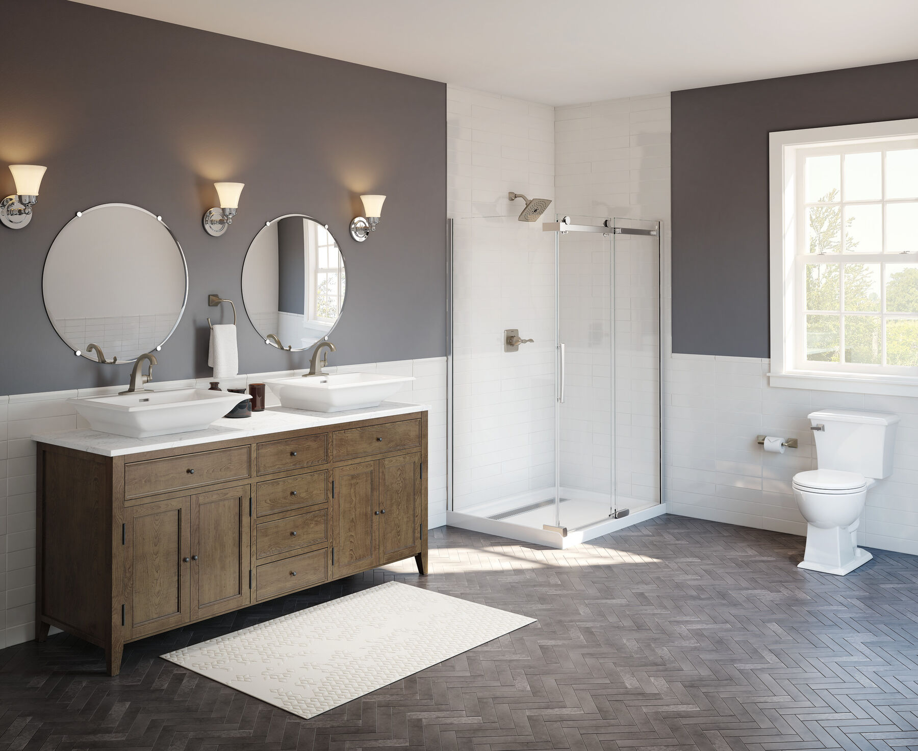 Two Handle Centerset Bathroom Faucet