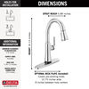 Single Handle Pull-Down Bar/Prep Faucet with Touch<sub>2</sub>O&reg; Technology
