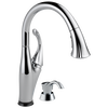 Single Handle Pull-Down Kitchen Faucet with Touch2O&reg; Technology and Soap Dispenser