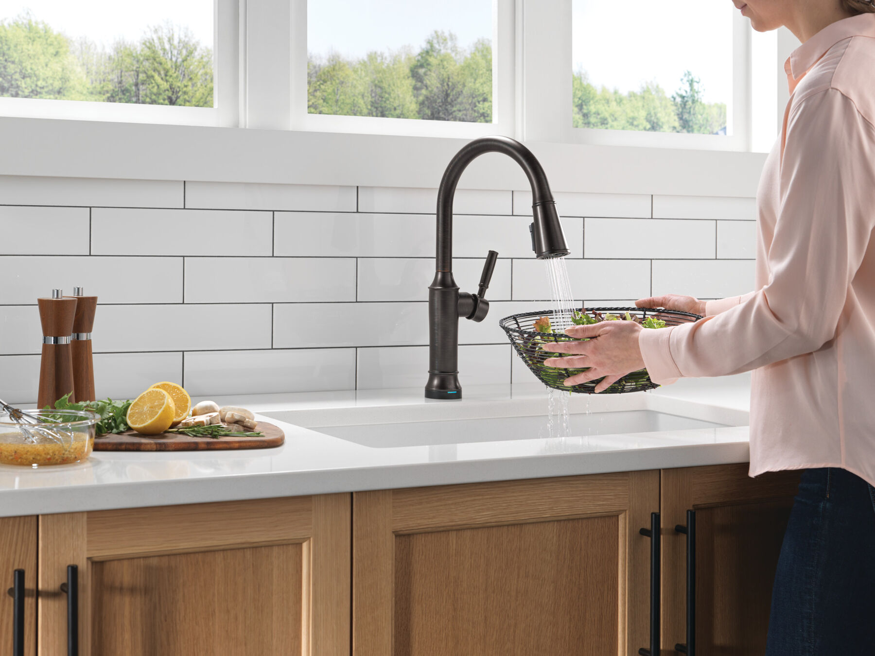 Pull-Down Kitchen Single Handle with Soap Dispenser Bundle