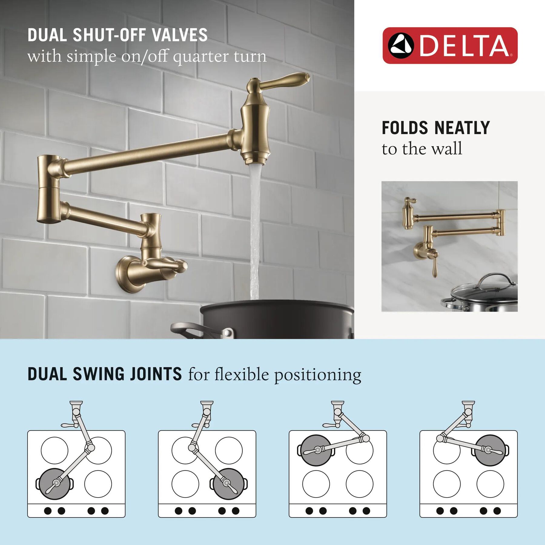 Traditional Wall Mount Pot Filler